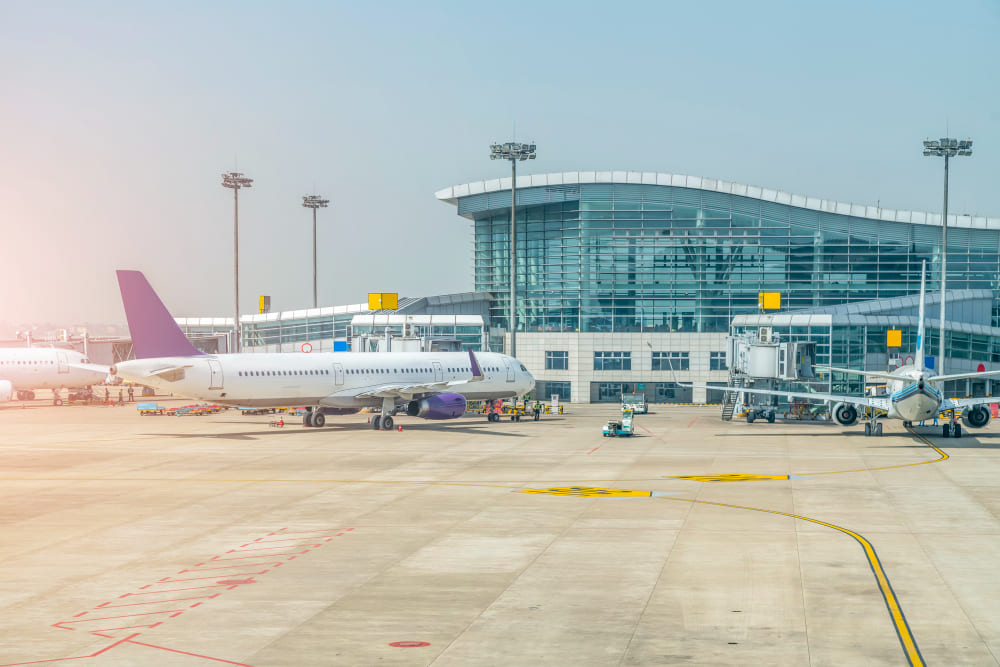 Operadores de rampa en el aeropuerto